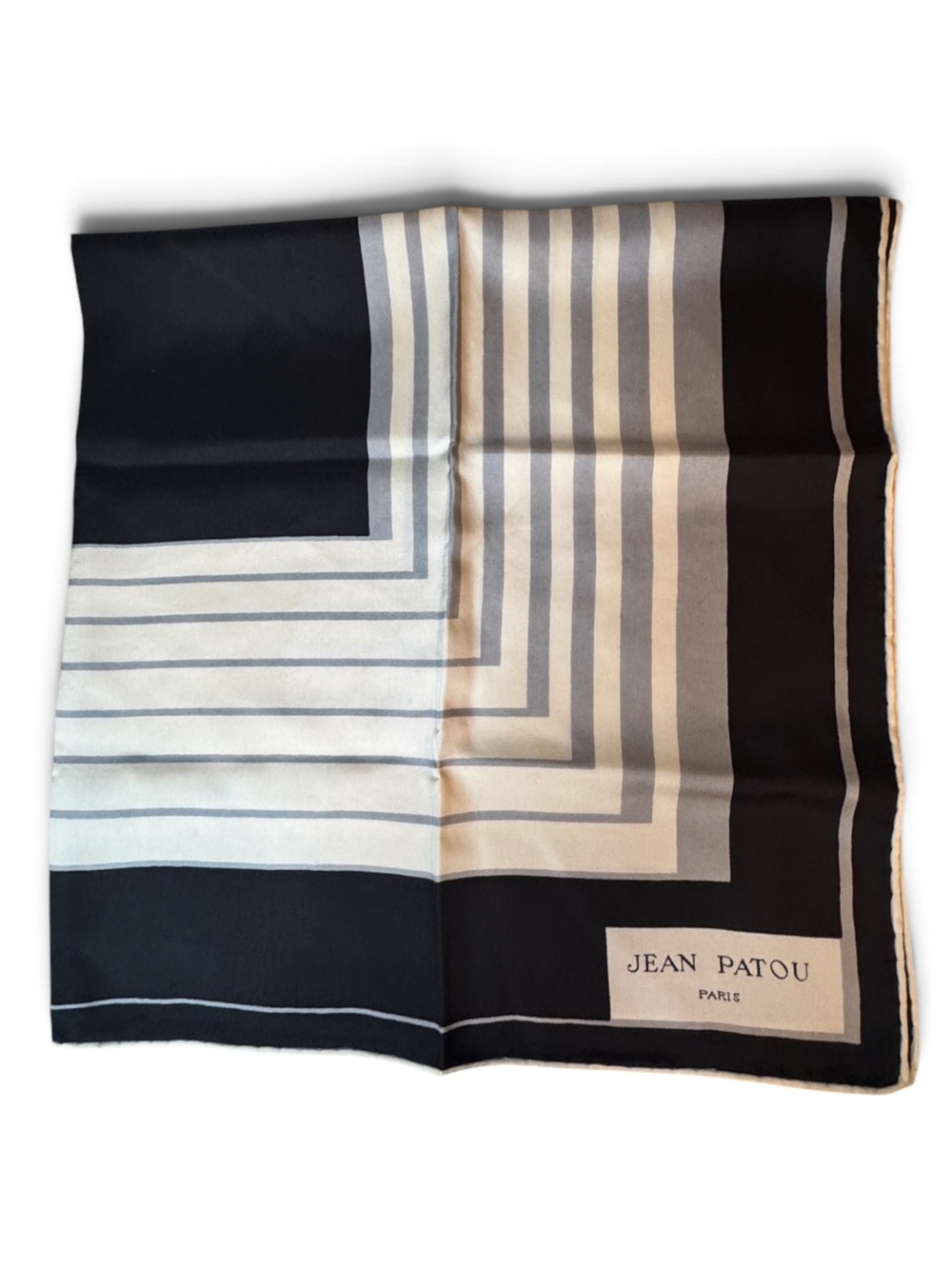 Jean Patou Paris 100% Silk Geometric 30” Square Scarf